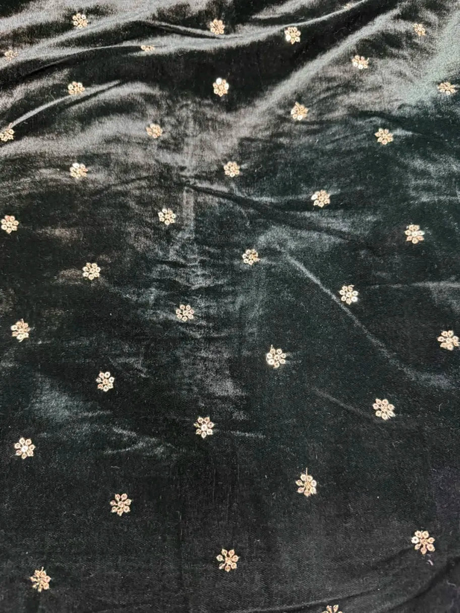 Velvet with sequence work