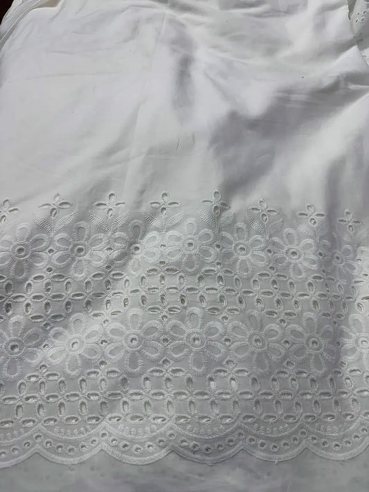 Dyeable chikankari