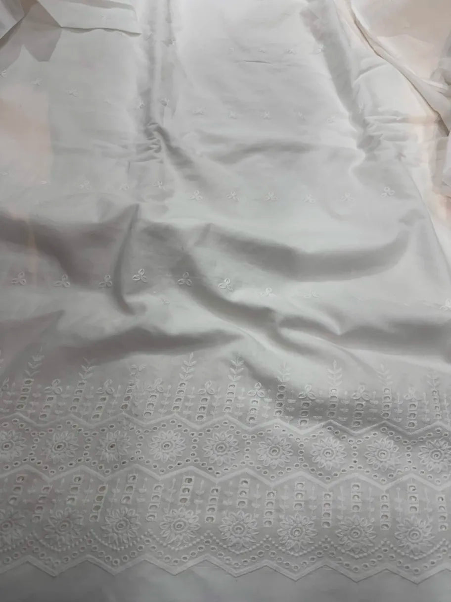 Dyeable chikankari