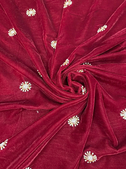 Velvet Cutdana work