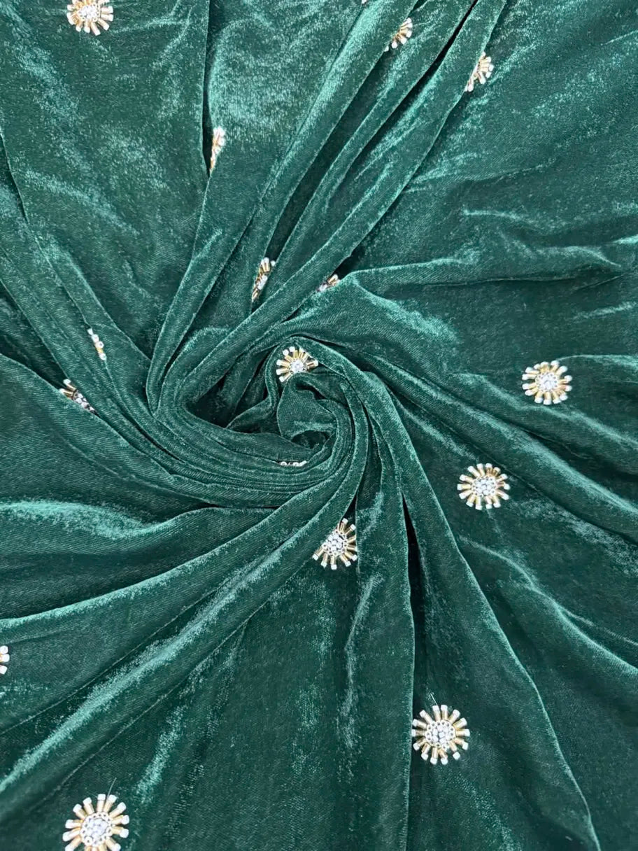 Velvet Cutdana work