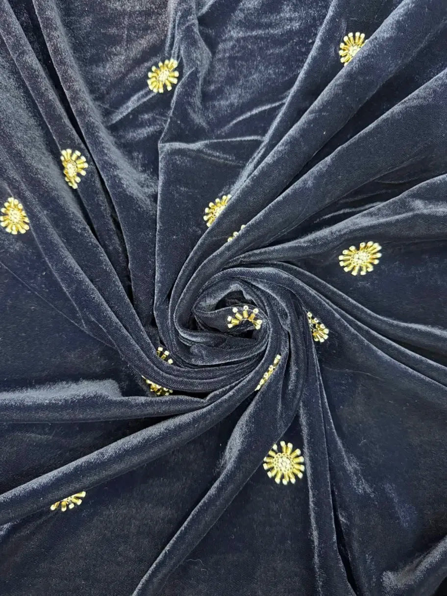 Velvet Cutdana work