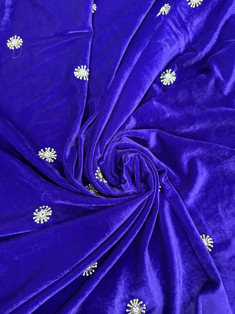 Velvet Cutdana work