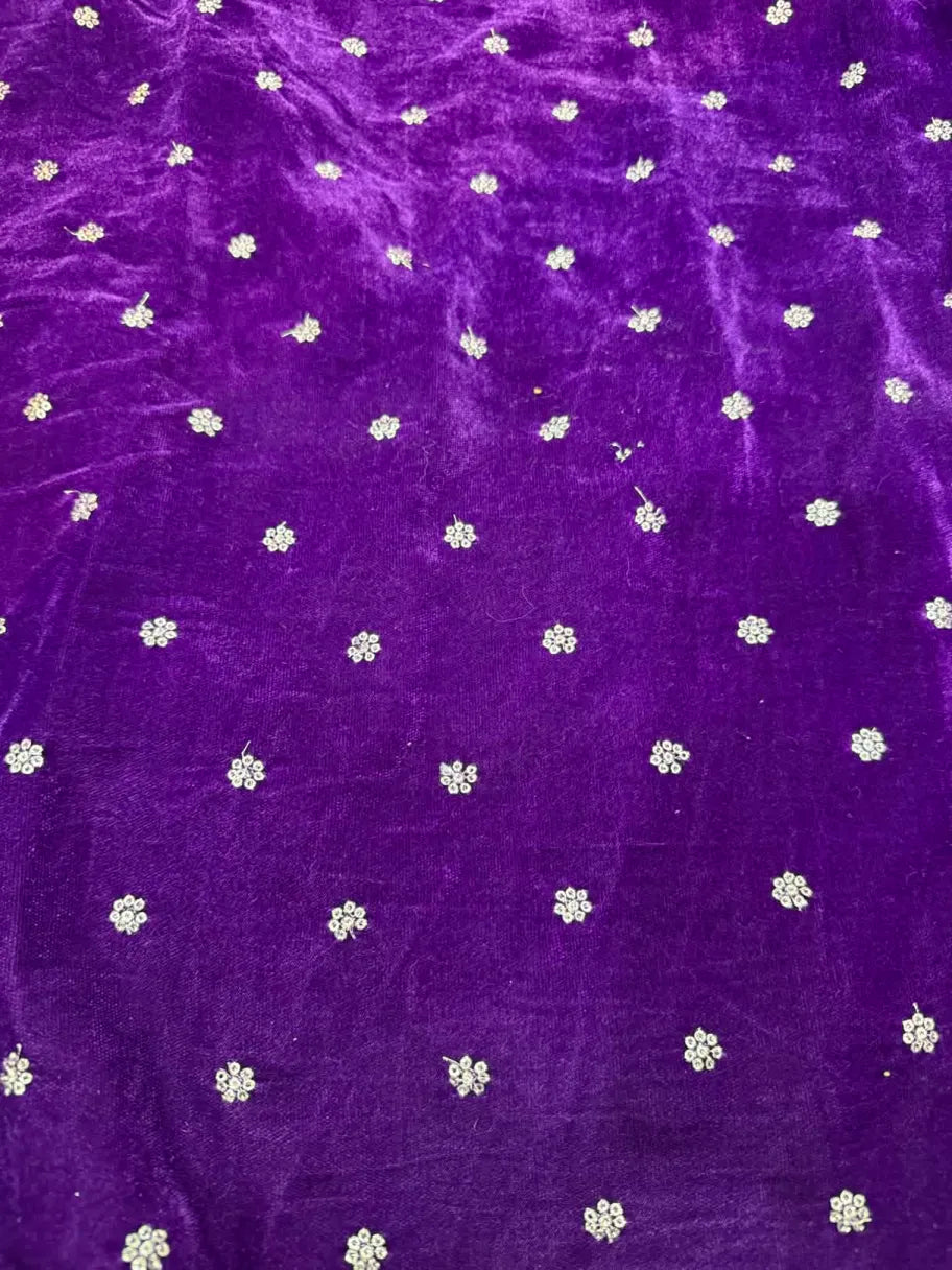 Velvet with sequence work