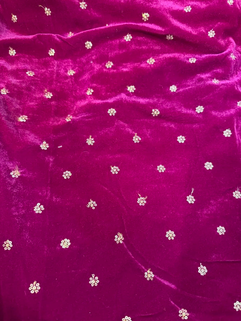 Velvet with sequence work
