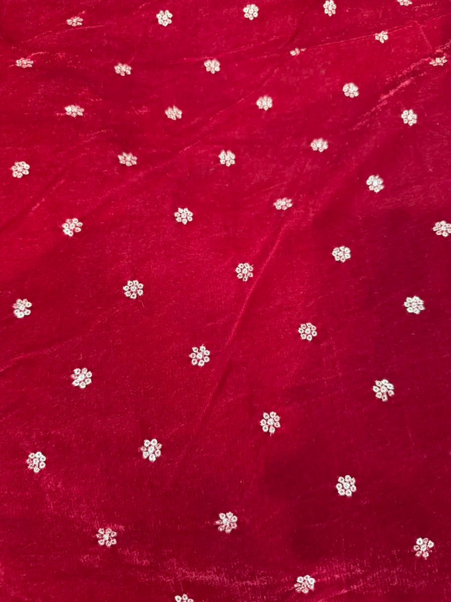 Velvet with sequence work