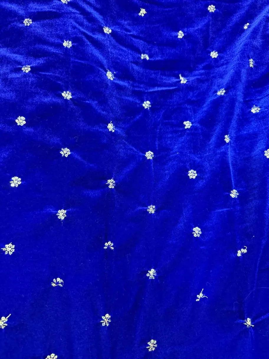 Velvet with sequence work