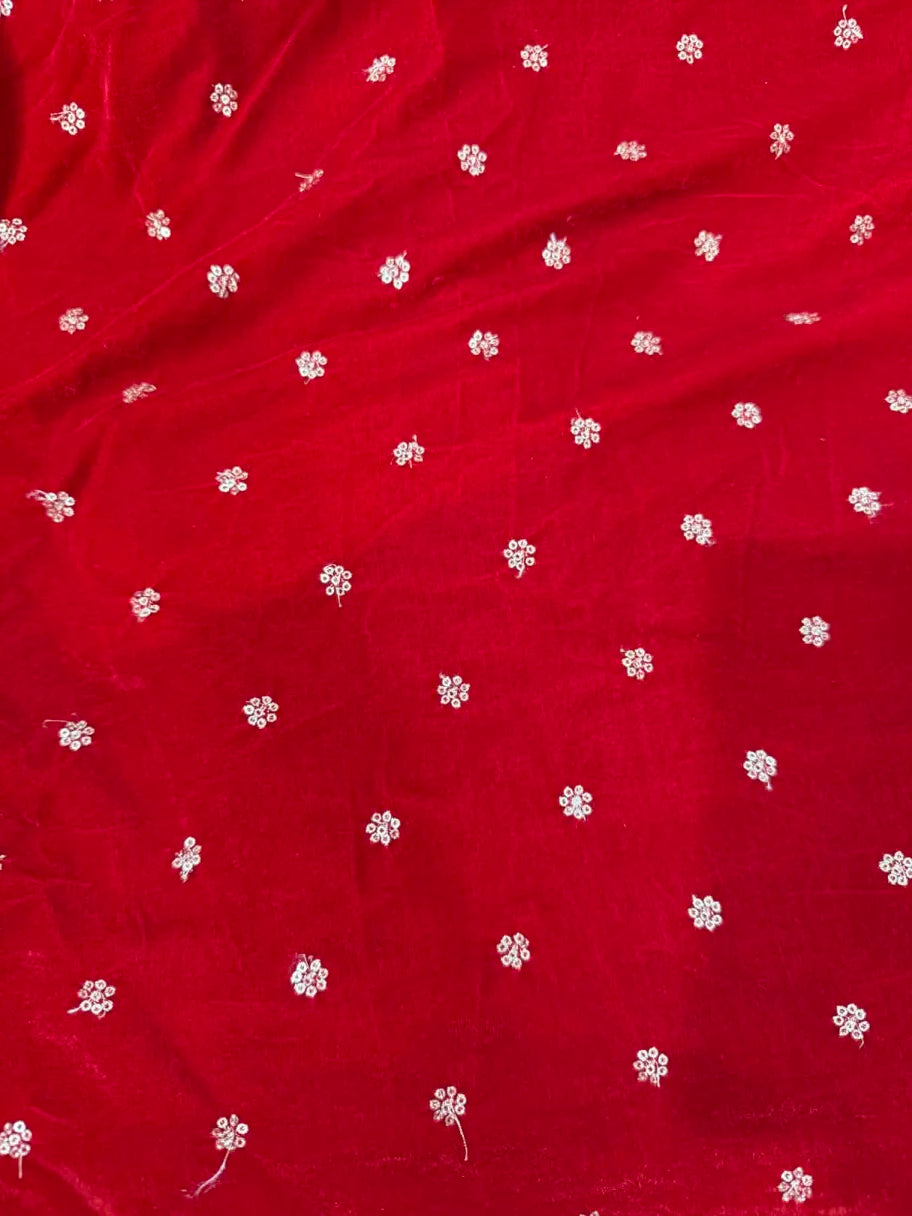 Velvet with sequence work
