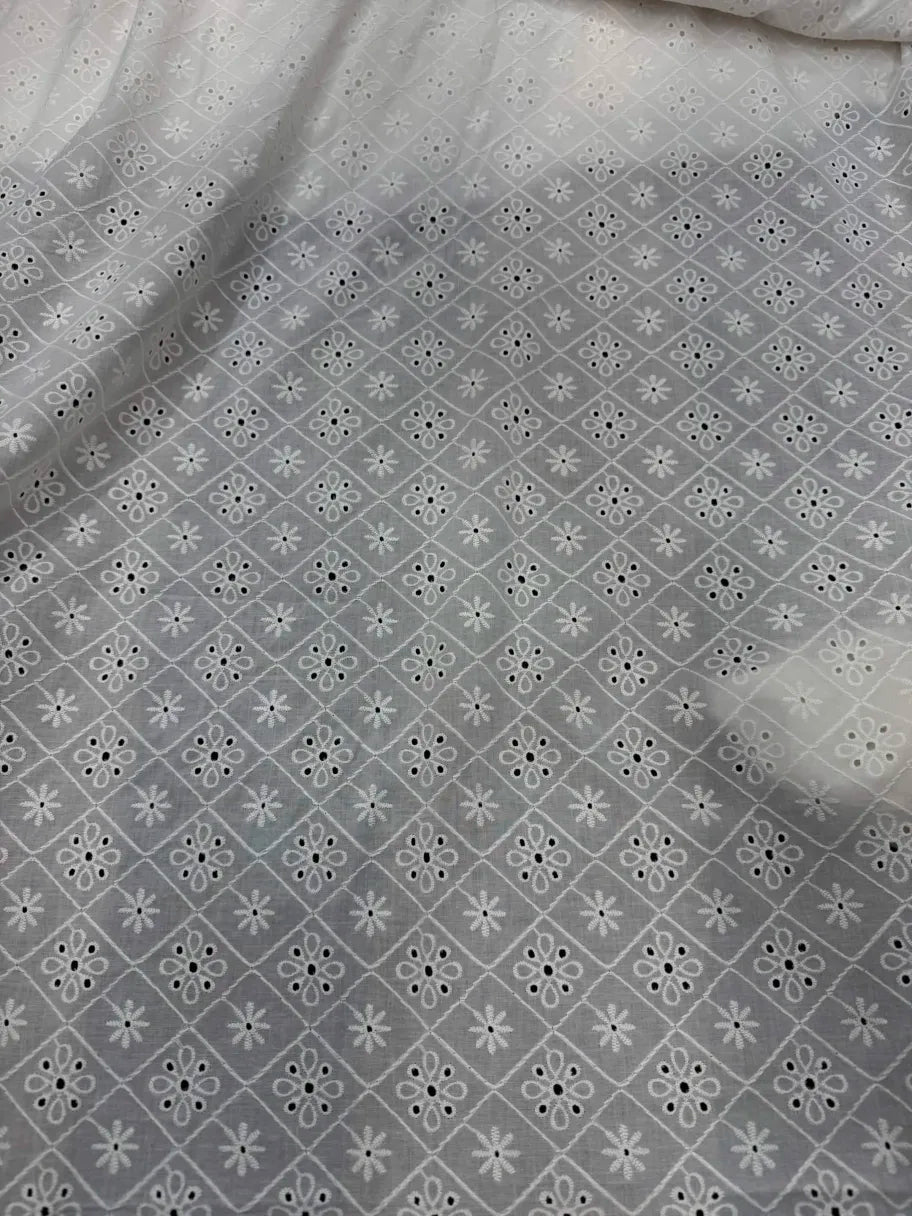 Dyeable chikankari