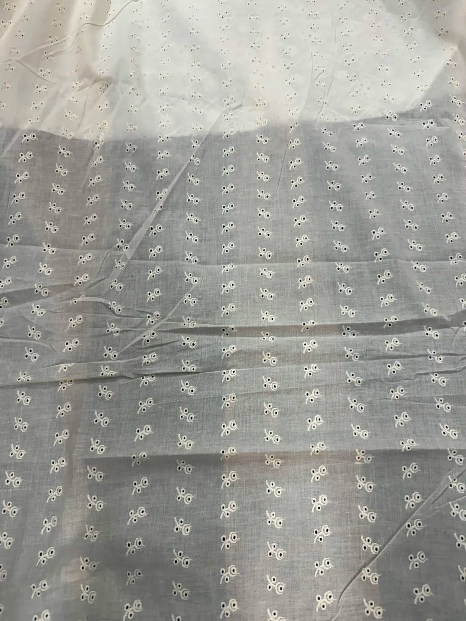 Dyeable chikankari
